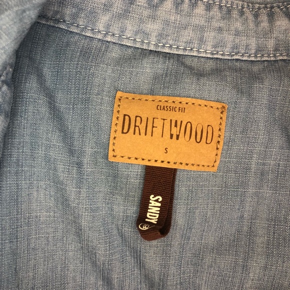 Driftwood Embroidered Button down Denim Shirt - Picture 5 of 8